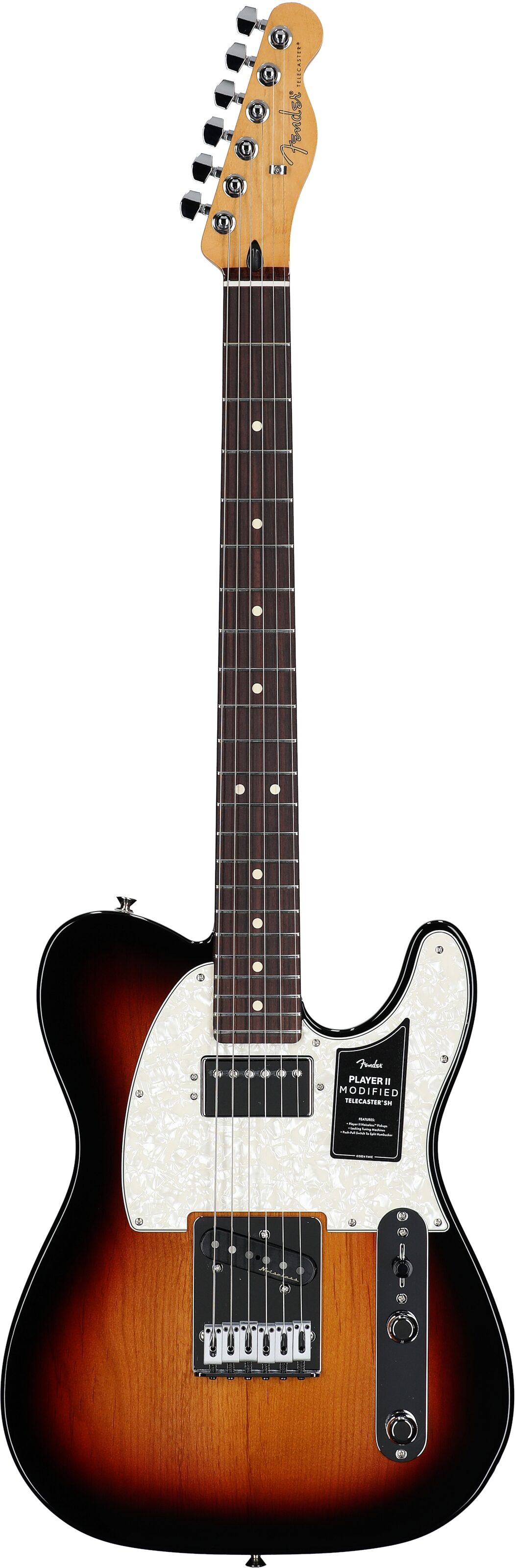 Fender Player II Modified Telecaster SH Electric Guitar, Rosewood Fingerboard (with Gig Bag), 3-Color Sunburst, Full Straight Front
