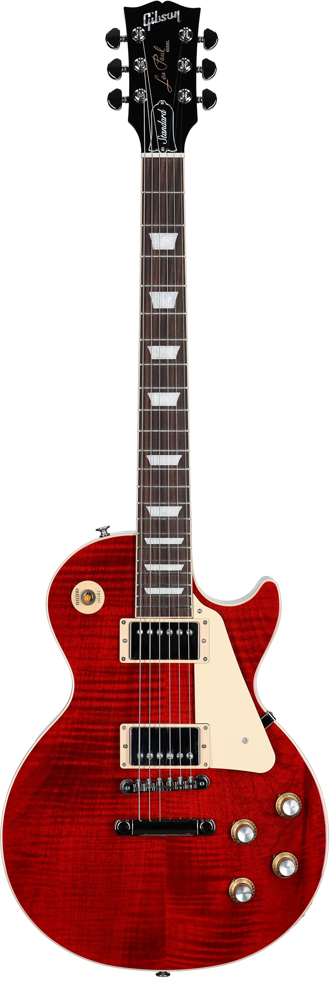 Gibson Les Paul Standard 60s Custom Color Electric Guitar, Figured Top (with Case), Cherry, Open Box (Very Good), Full Straight Front