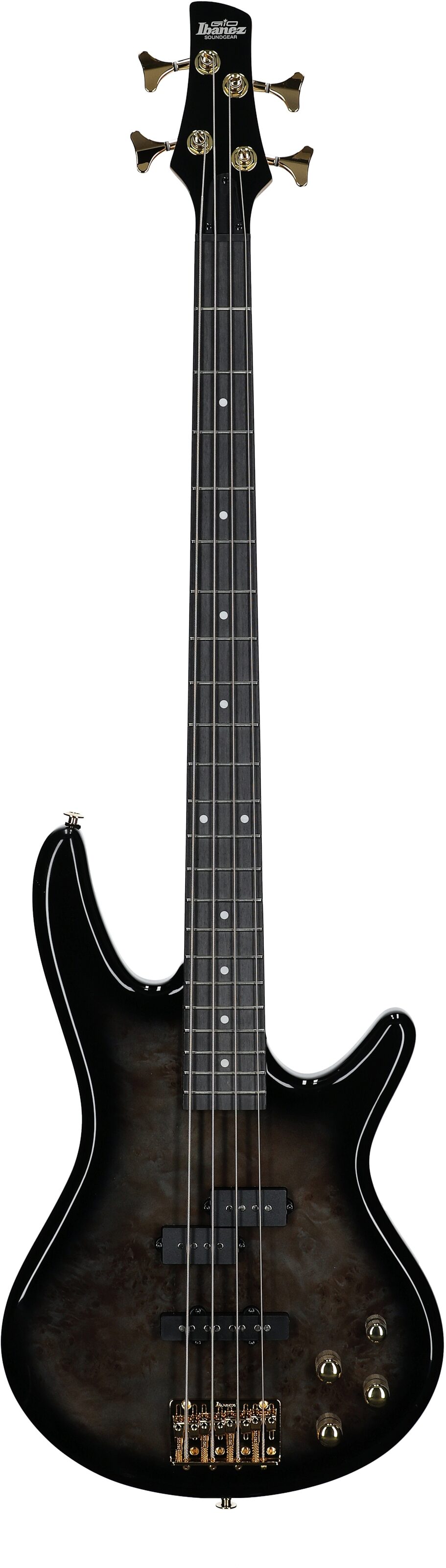 Ibanez GSR200PC Gio Electric Bass, Transparent Pale Black Burst, Full Straight Front