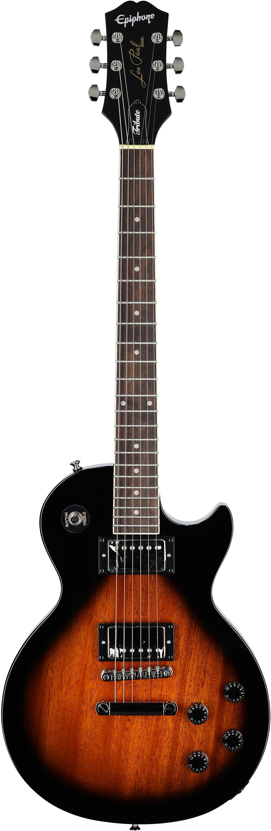 Epiphone Les Paul Tribute Electric Guitar, Vintage Sunburst, Full Straight Front