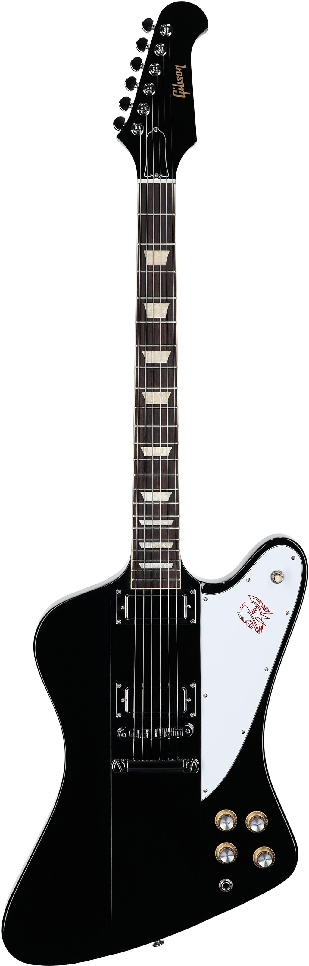 Gibson Firebird Platypus Electric Guitar (with Case), Ebony, Full Straight Front