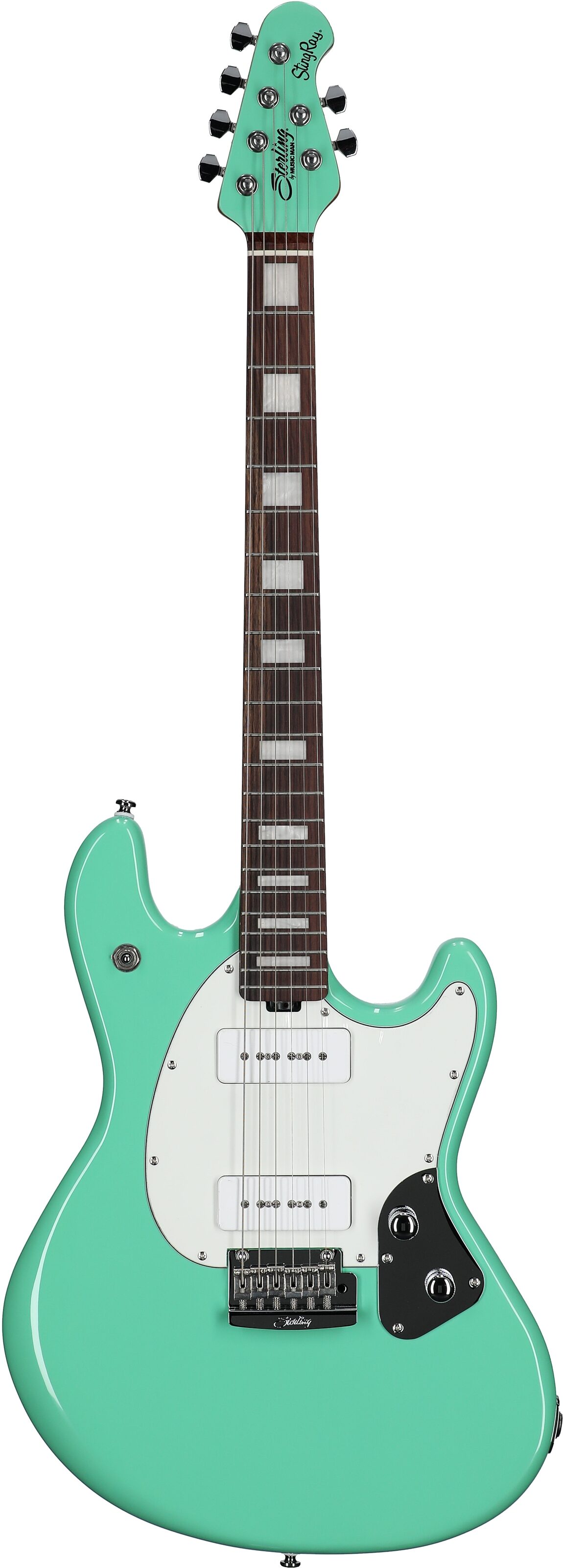 Sterling by Music Man SR50X StingRay Plus Electric Guitar, with Rosewood Fingerboard, Seafoam Green, Full Straight Front