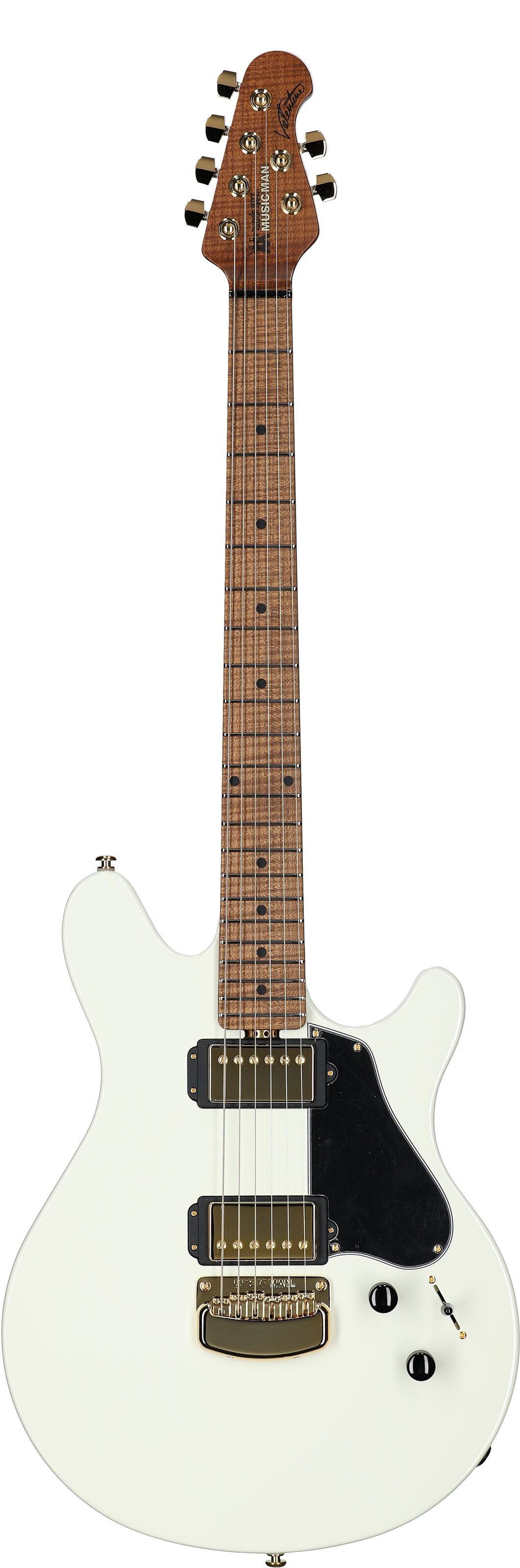 Ernie Ball Music Man James Valentine HH Electric Guitar (with MONO Bag), Ivory White, Full Straight Front