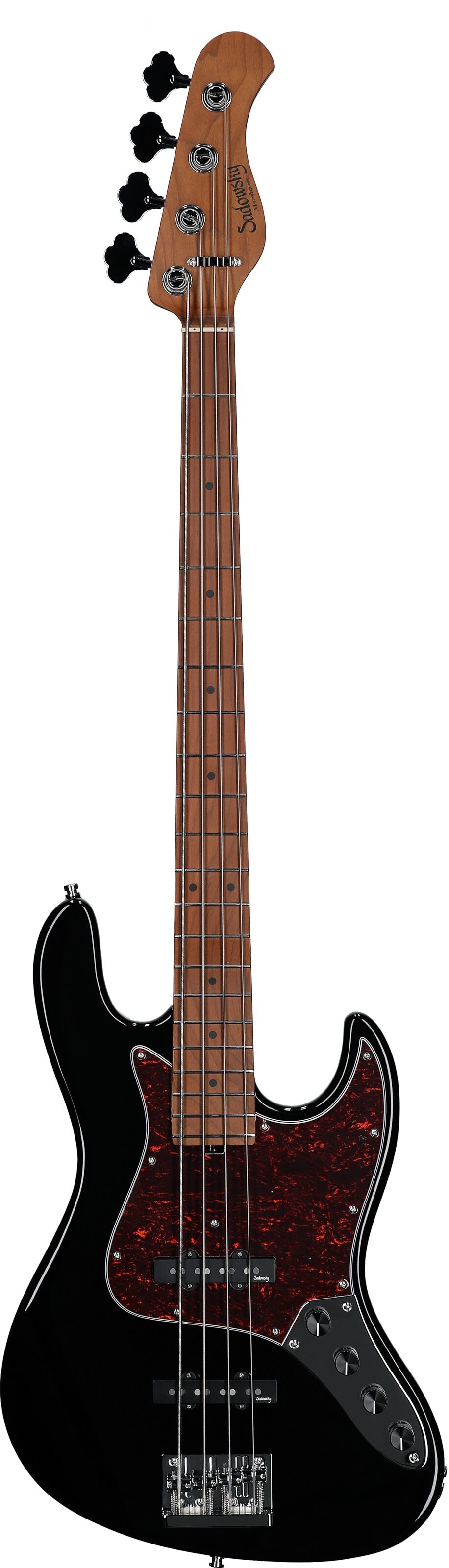 Sadowsky MetroExpress 21-Fret Vintage J/J Electric Bass, Maple Fingerboard, Black, Full Straight Front