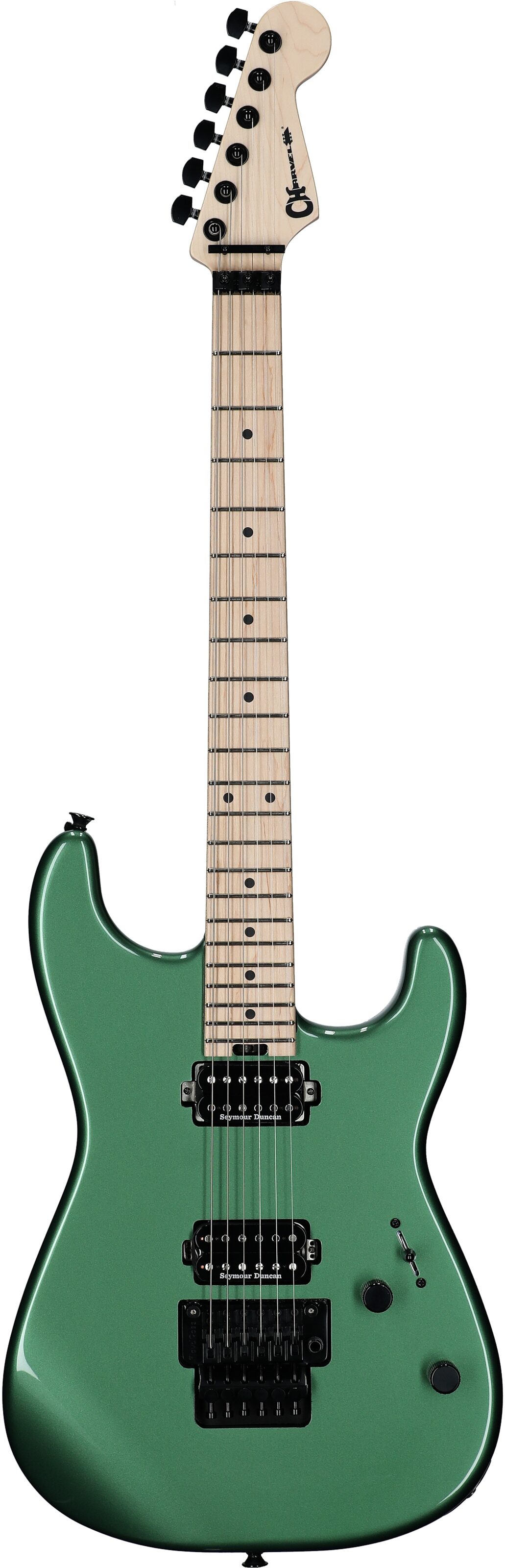 Charvel Pro-Mod SD1 HH FR Electric Guitar, with Maple Fingerboard, Pelham Green, Full Straight Front