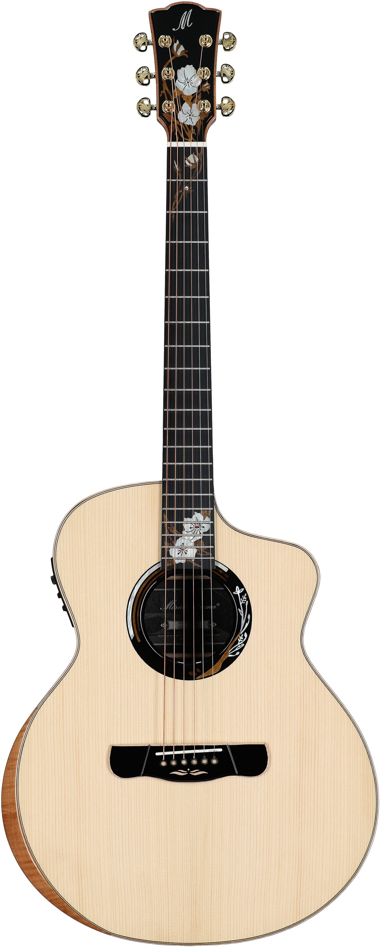 Merida Winter Grand Concert Acoustic-Electric Guitar (with Gig Bag), New, Full Straight Front