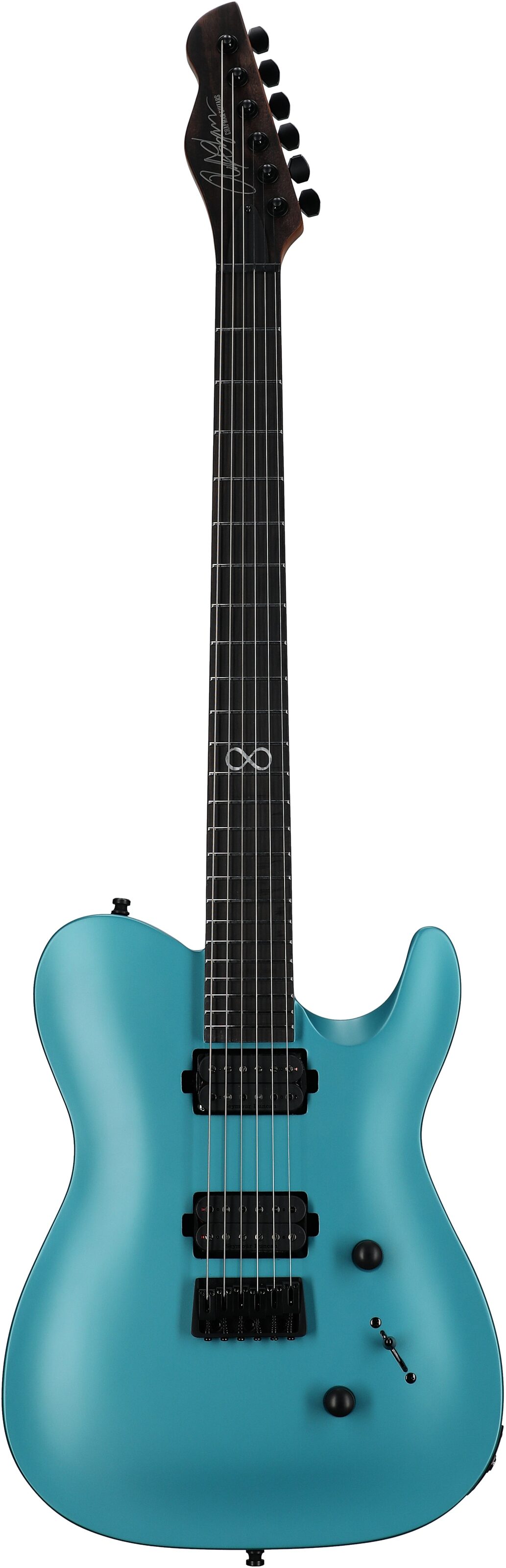 Chapman ML3 Pro Modern Electric Guitar, Liquid Teal Satin Metallic, Full Straight Front
