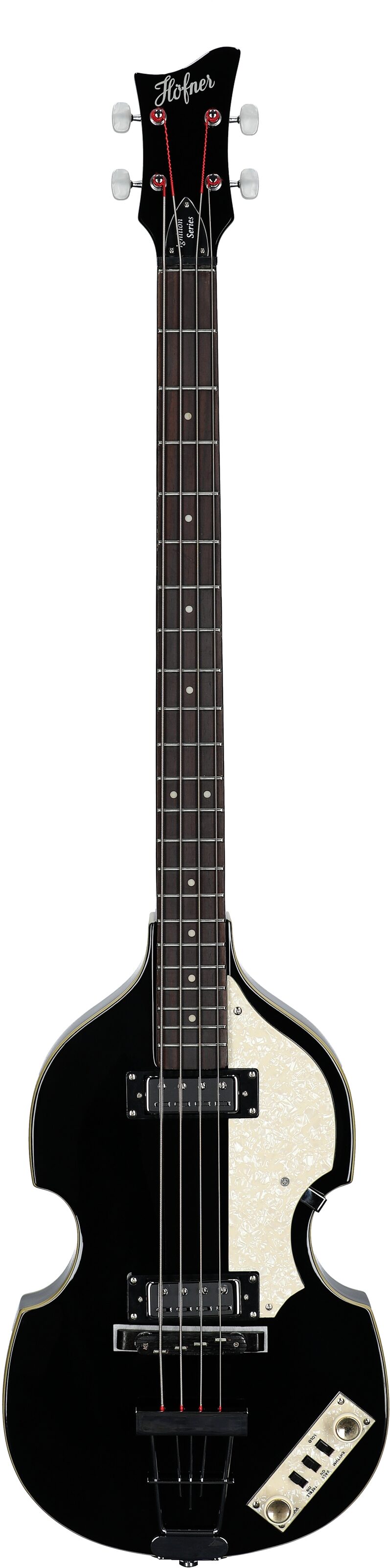 Hofner Ignition Violin Electric Bass, Black, Full Straight Front