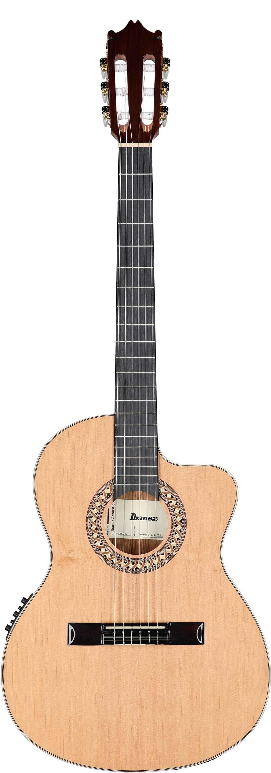 Ibanez GA34 Classical Acoustic-Electric Guitar, Natural High Gloss, Full Straight Front