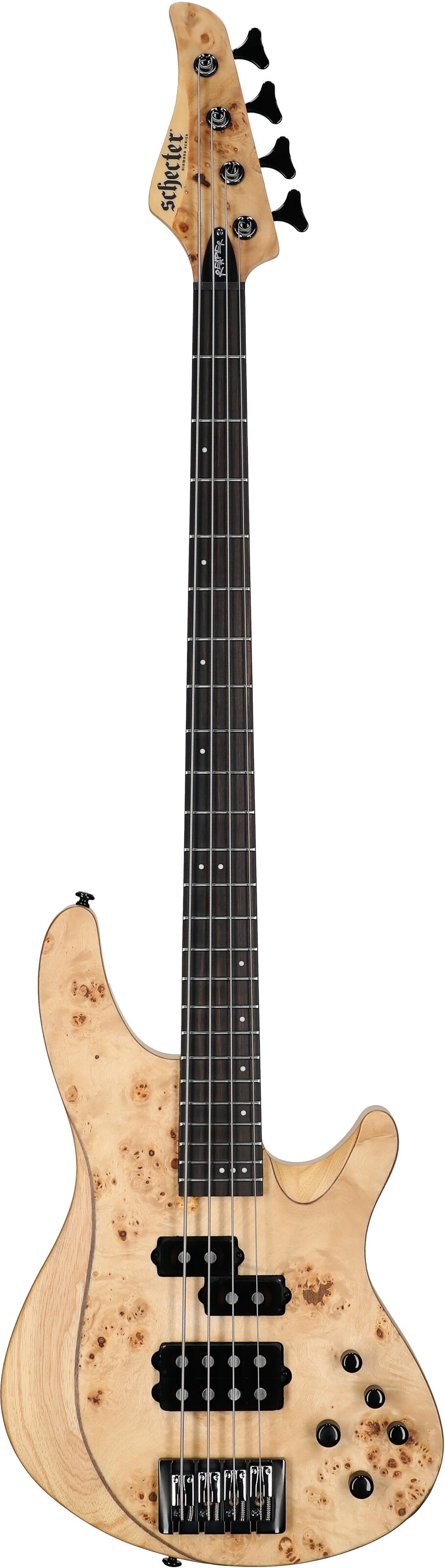 Schecter Reaper-4 Electric Bass, Natural Satin, Full Straight Front