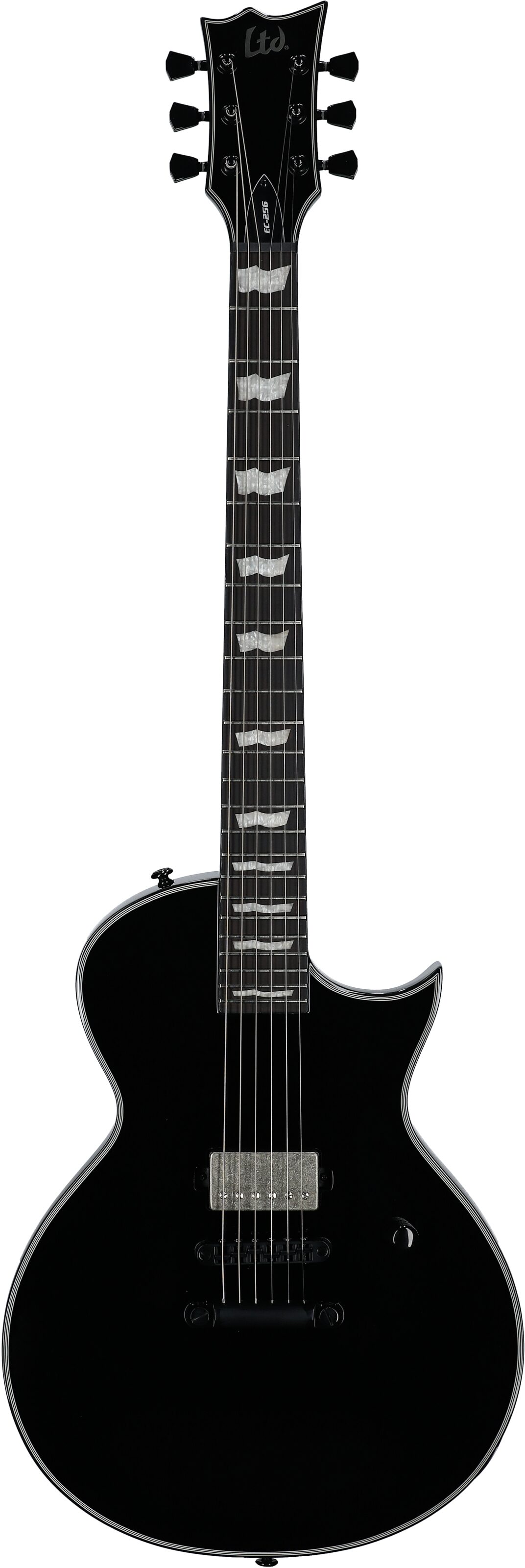 ESP LTD EC-201 Electric Guitar, Black, Full Straight Front