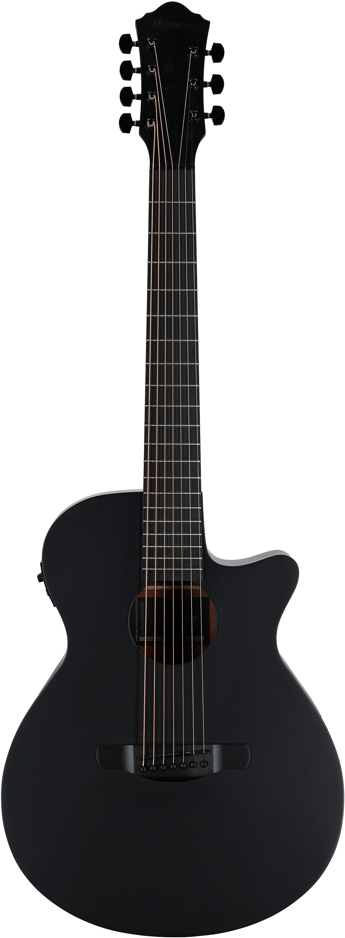 Ibanez AEG721 Acoustic-Electric Guitar, Black Out, Full Straight Front