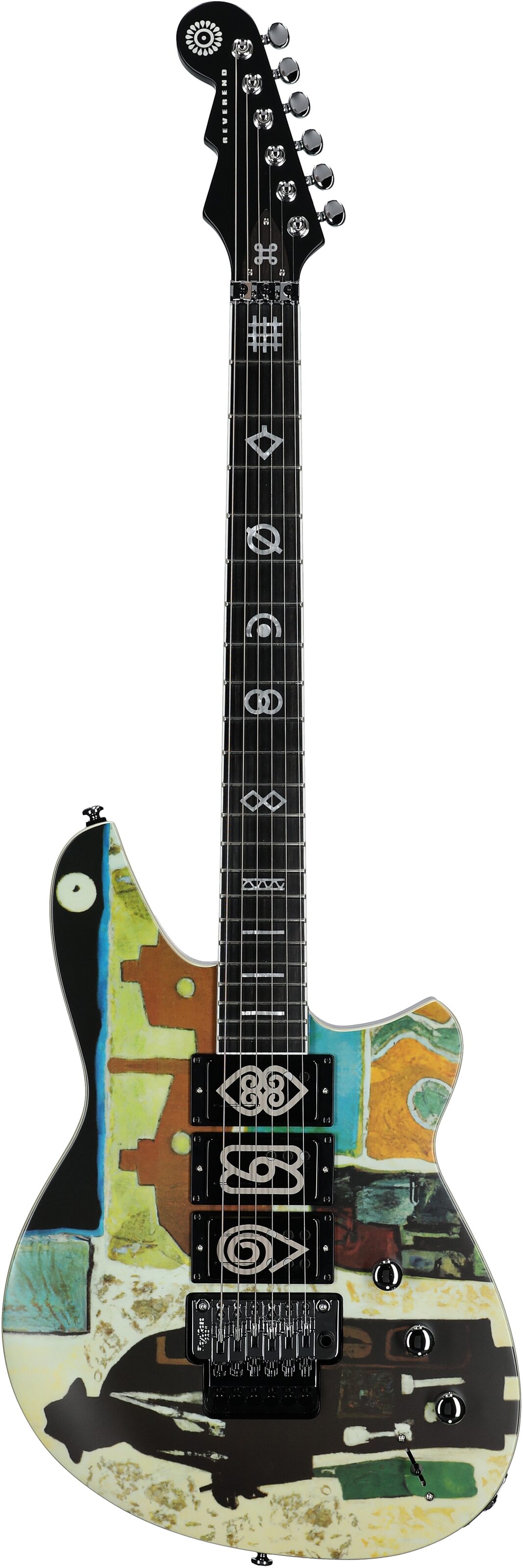 Reverend Vernon Reid Signature Totem Electric Guitar, Mystery Tramp, Full Straight Front