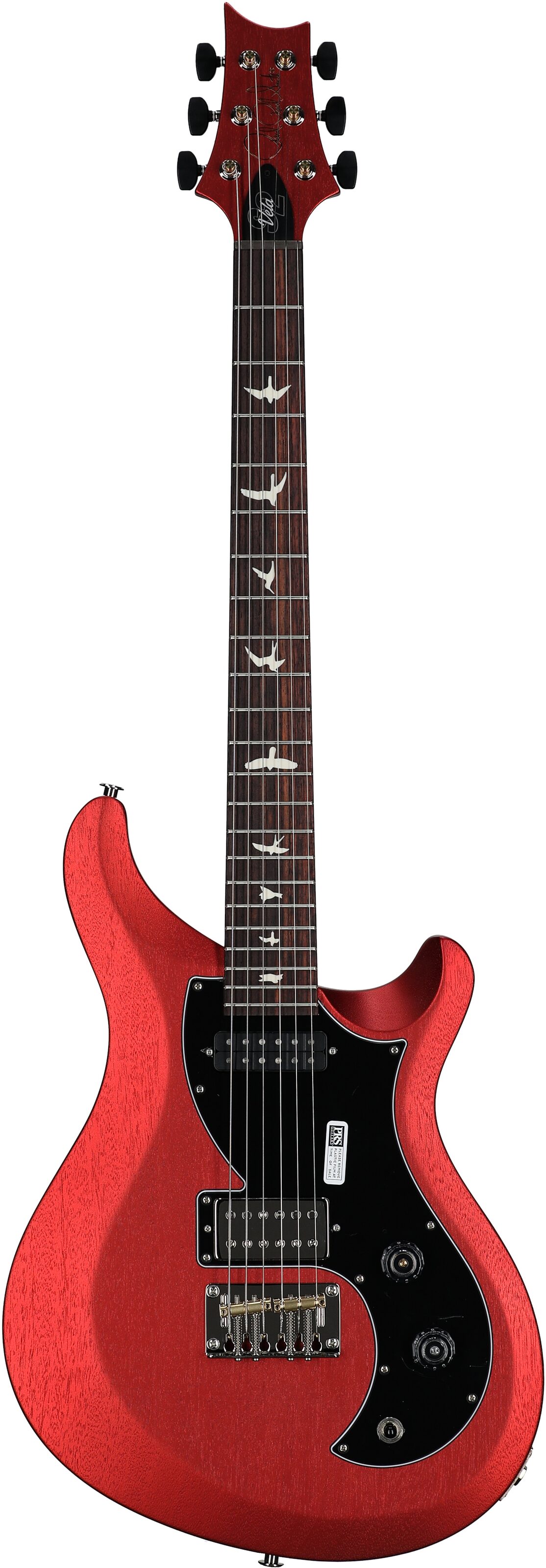 PRS Paul Reed Smith S2 Vela Satin Electric Guitar (with Gig Bag), Satin Red Apple Metallic, Full Straight Front