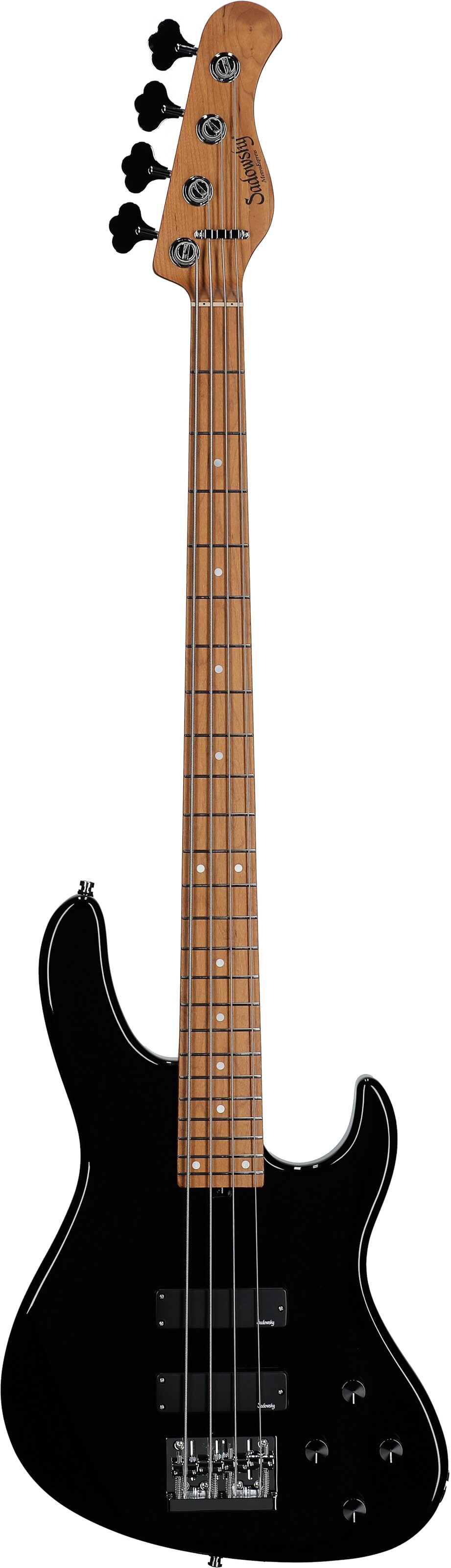 Sadowsky MetroExpress MS4 Modern Electric Bass, with Maple Fingerboard, Black, Full Straight Front