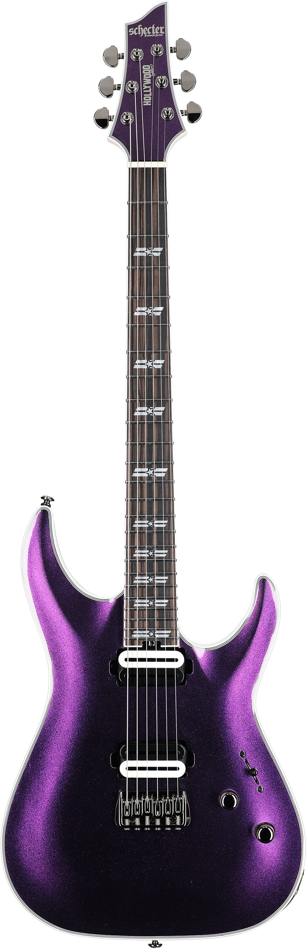 Schecter C1 SLS Custom Electric Guitar, Hollywood Supernova Metallic, Full Straight Front