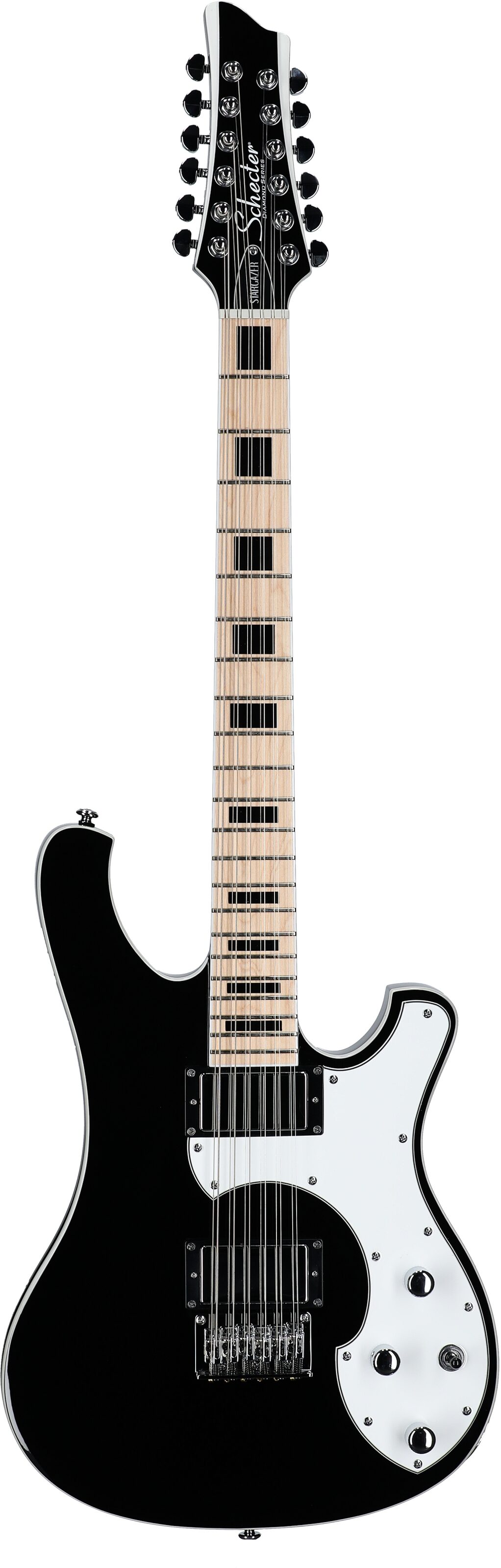 Schecter Stargazer 12 Electric Guitar, 12-String, Gloss Black, Full Straight Front