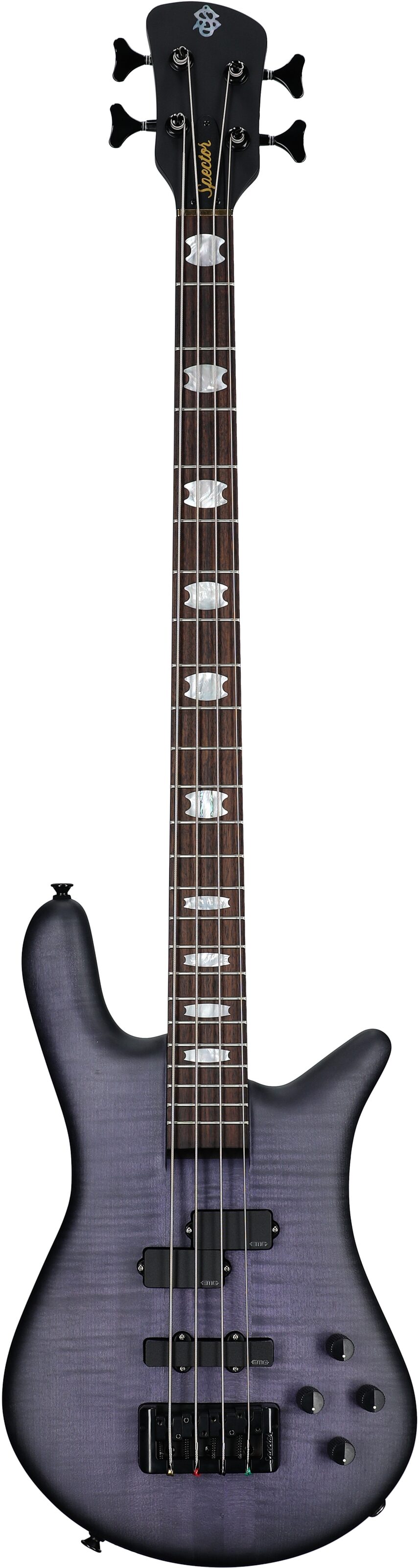 Spector Euro4 LX Electric Bass (with Gig Bag), Nightshade Matte, Full Straight Front