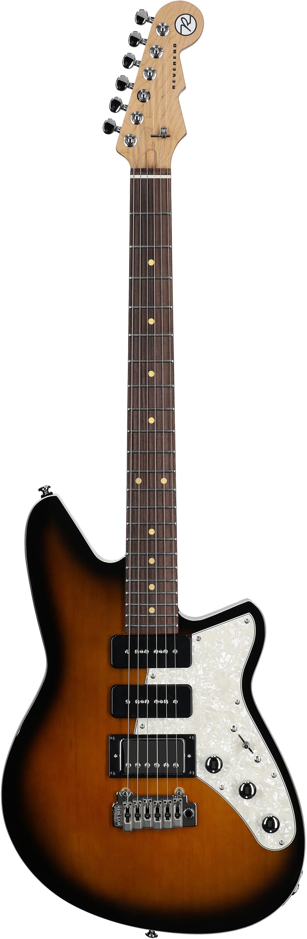 Reverend Six Gun HPP Electric Guitar, Coffee Burst, Full Straight Front