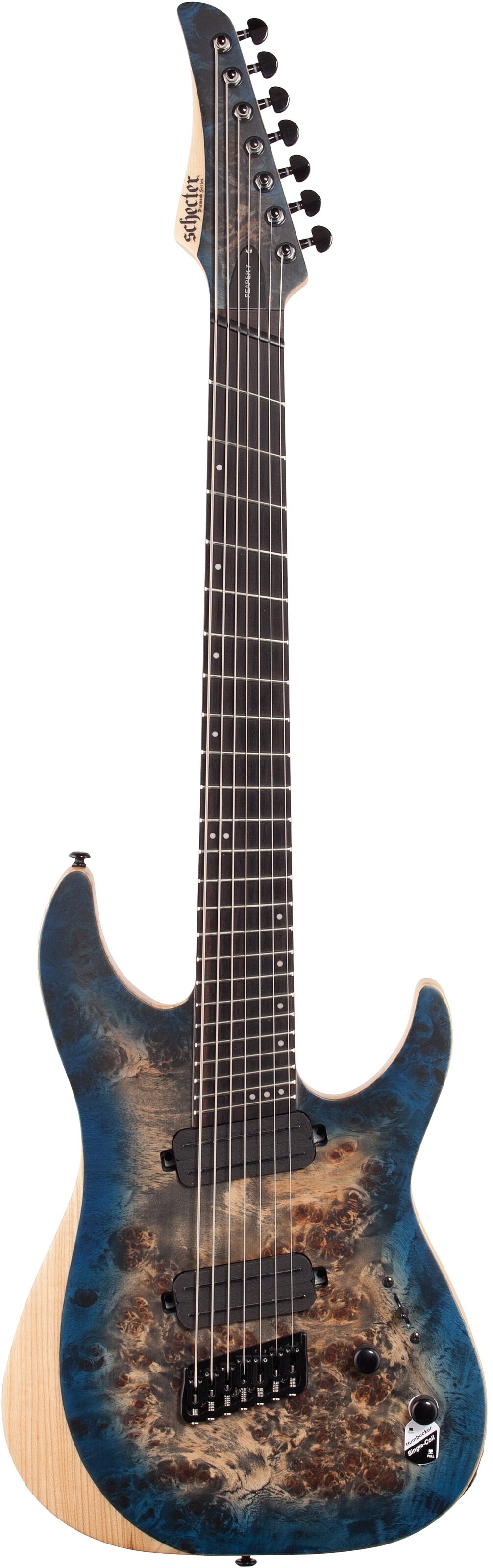 Schecter Reaper 7MS Electric Guitar, 7-String, Sky Burst, Full Straight Front