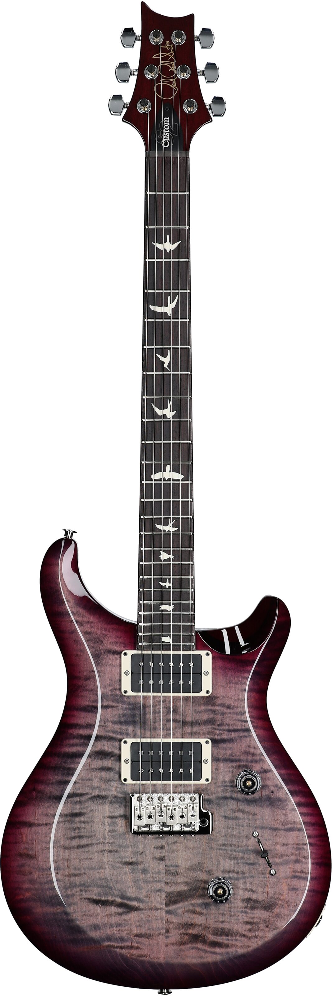 PRS Paul Reed Smith S2 Custom Color 24 Electric Guitar (with Gig Bag), Faded Gray Black Purple Burst, Open Box (Very Good), Full Straight Front