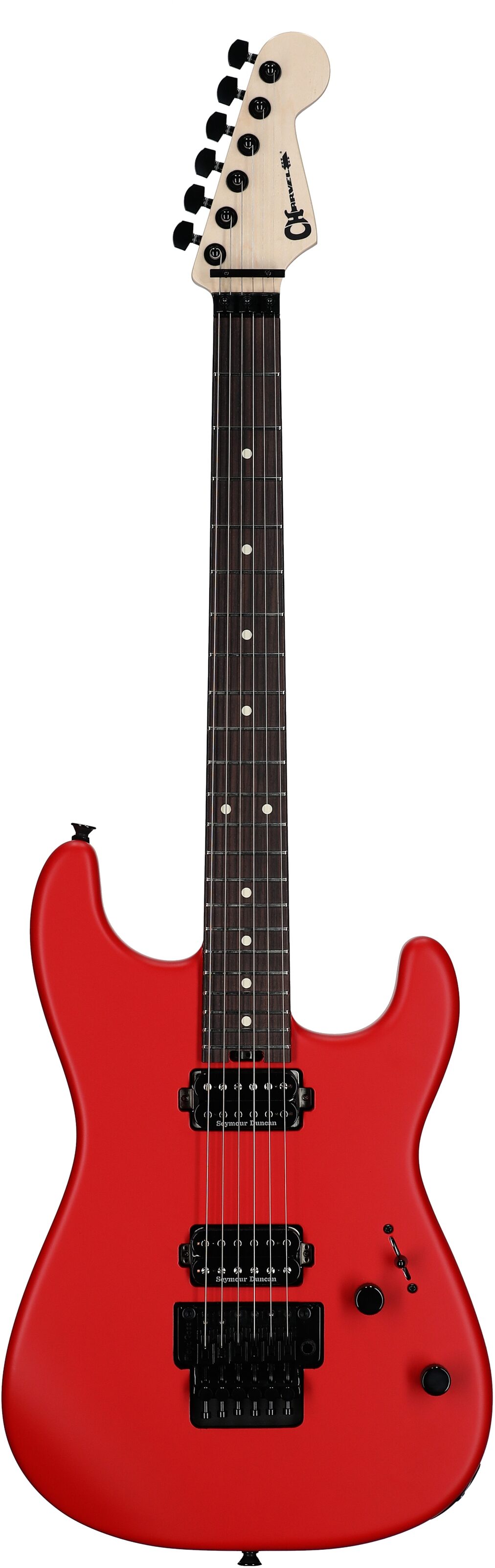 Charvel Pro-Mod Relic San Dimas ST1 HH Electric Guitar (with Gig Bag), Satin Ferrari Red, Full Straight Front