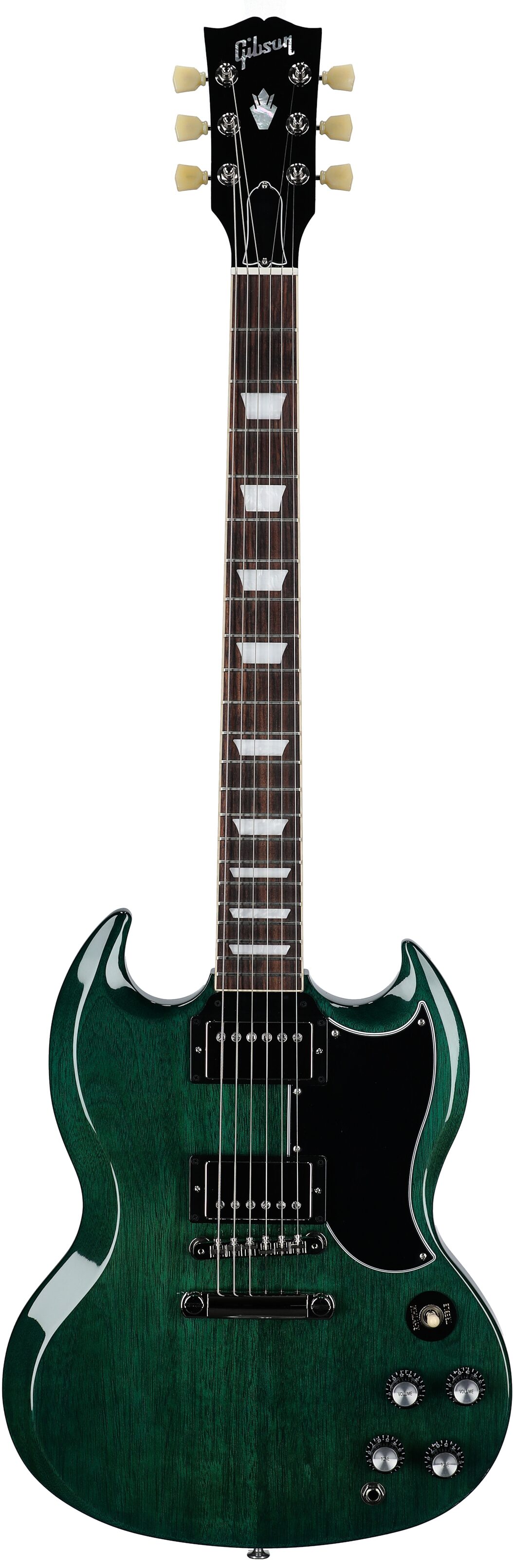 Gibson SG Standard '61 Custom Color Electric Guitar (with Case), Translucent Teal, Full Straight Front