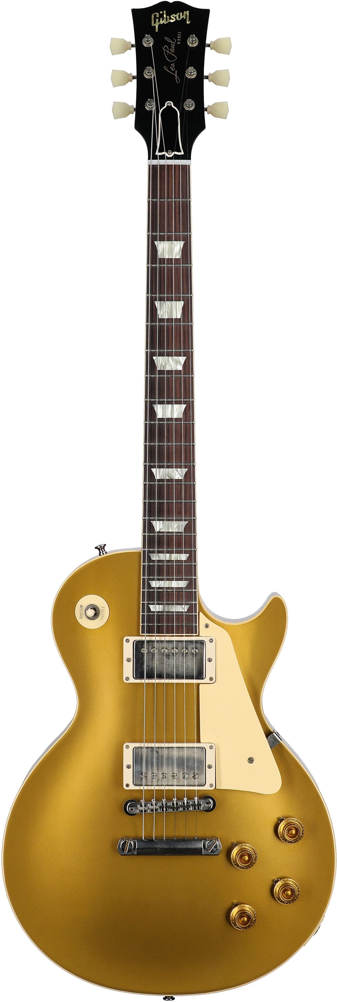 Gibson Custom 57 Les Paul Standard Goldtop VOS Electric Guitar (with Case), Gold Top, Full Straight Front