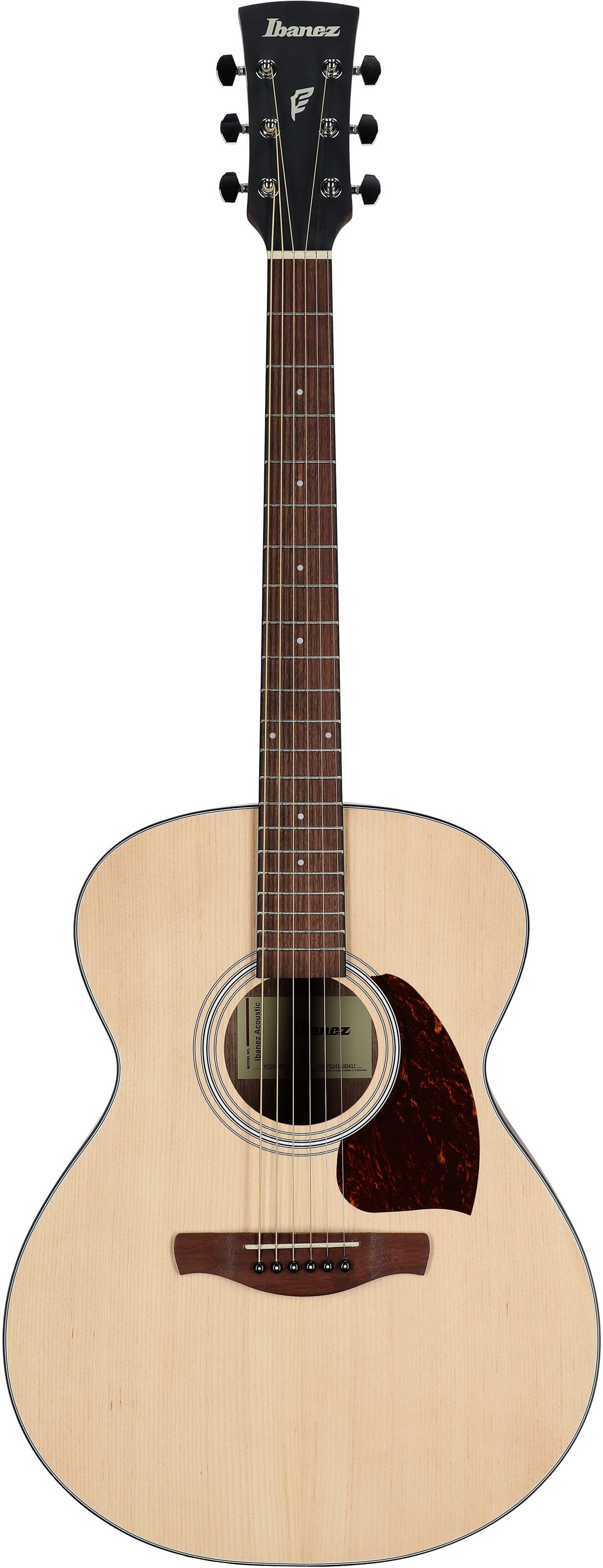 Ibanez PC50 Acoustic Guitar, Open Pore Natural, Full Straight Front