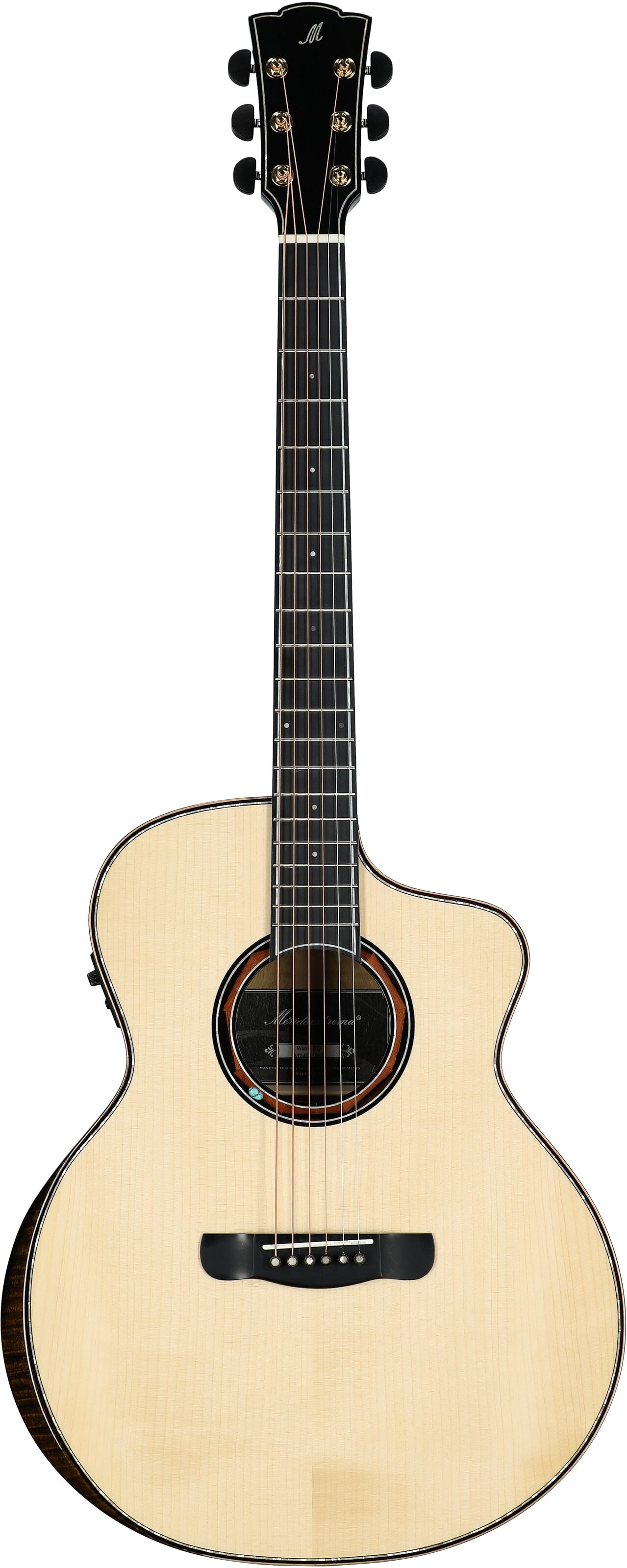 Merida Wave Grand Concert Acoustic-Electric Guitar (with Gig Bag), New, Full Straight Front