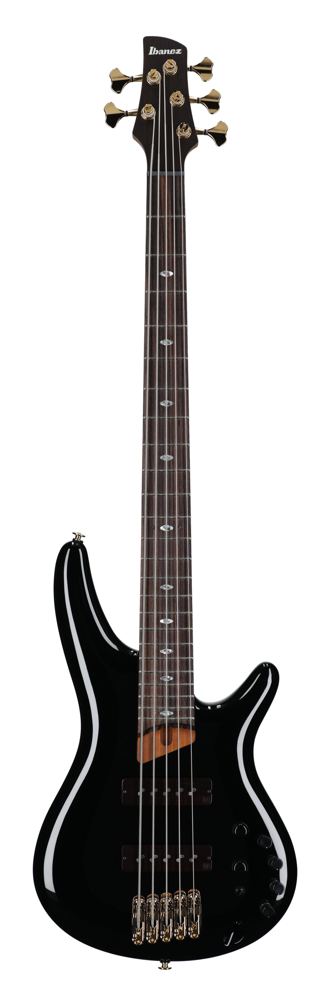 Ibanez SR3505 Prestige Electric Bass, 5-String (with Case), Black, Full Straight Front