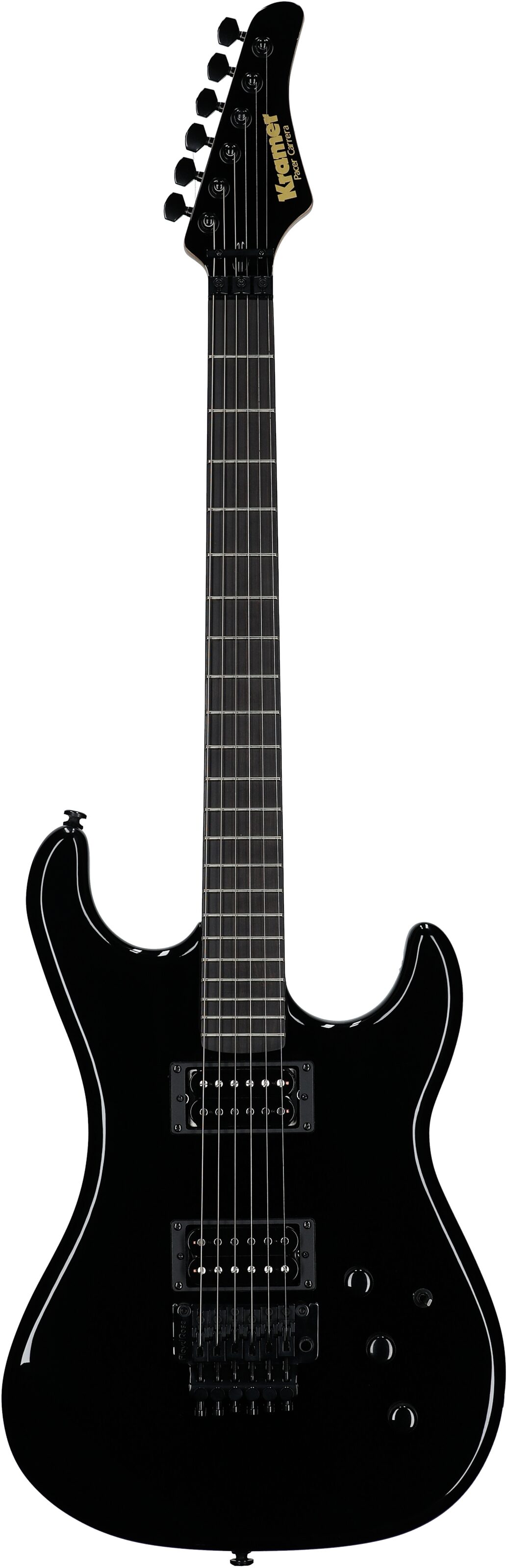 Kramer Pacer Carrera Electric Guitar, (with Gig Bag), Ebony, Full Straight Front