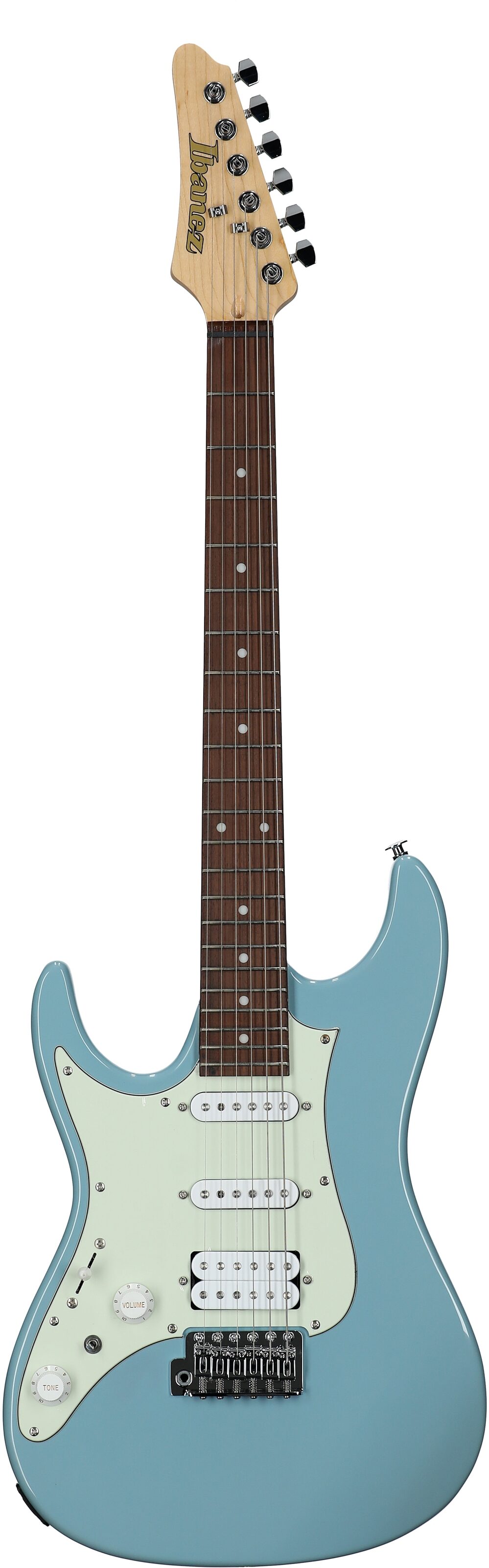 Ibanez AZ Essentials Electric Guitar, Left-Handed, Purist Blue, Full Straight Front