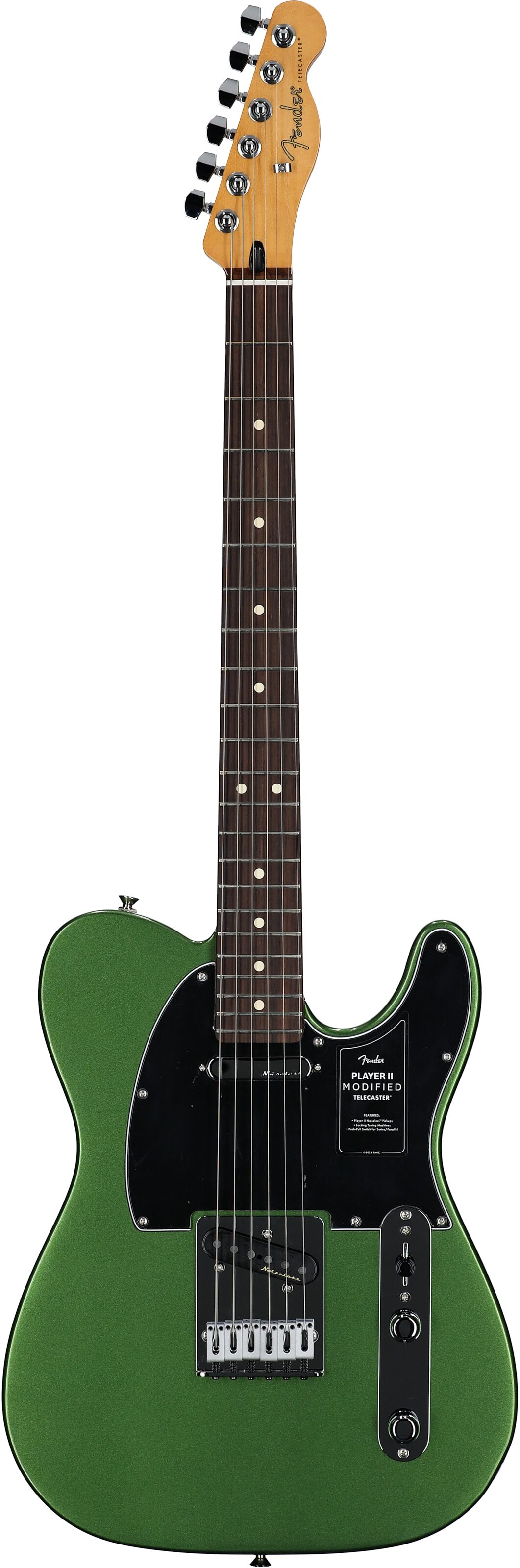 Fender Player II Modified Telecaster Electric Guitar, Rosewood Fingerboard (with Gig Bag), Harvest Green, Full Straight Front