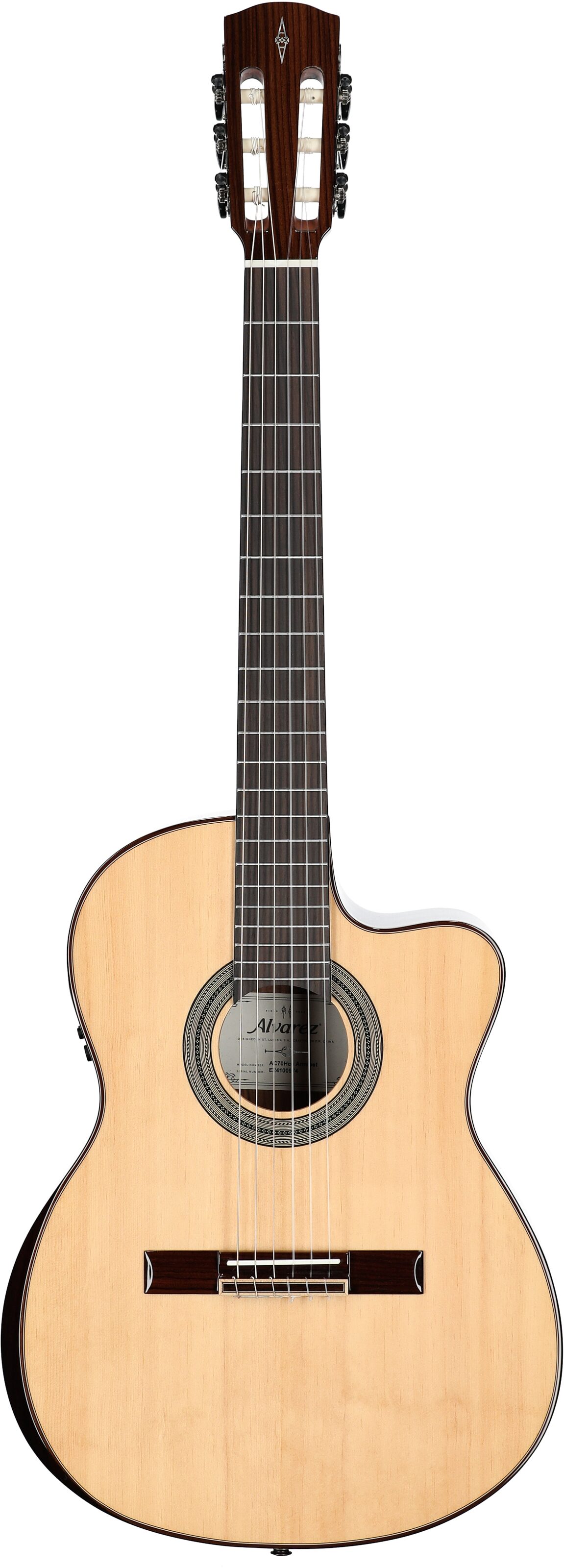 Alvarez AC70Hce Classical Acoustic-Electric Guitar, New, Full Straight Front