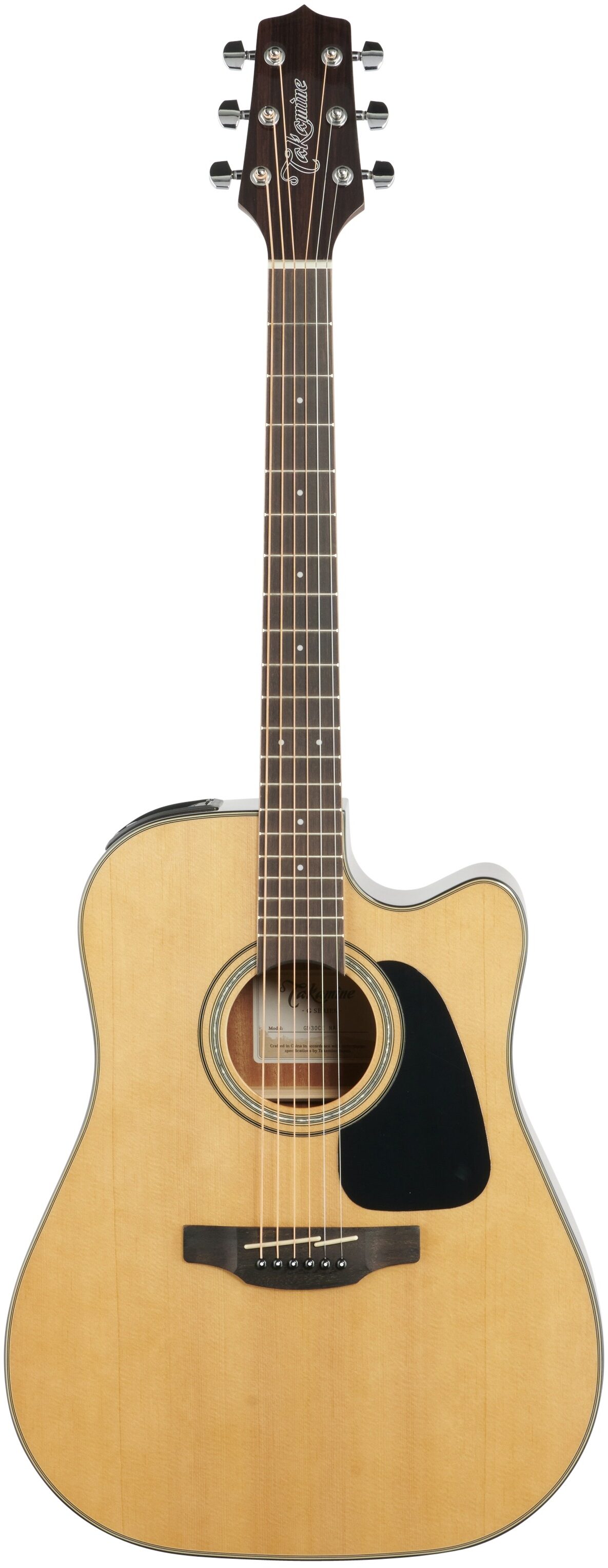 Takamine GD30CE Dreadnought Cutaway Acoustic-Electric Guitar, Natural, Full Straight Front