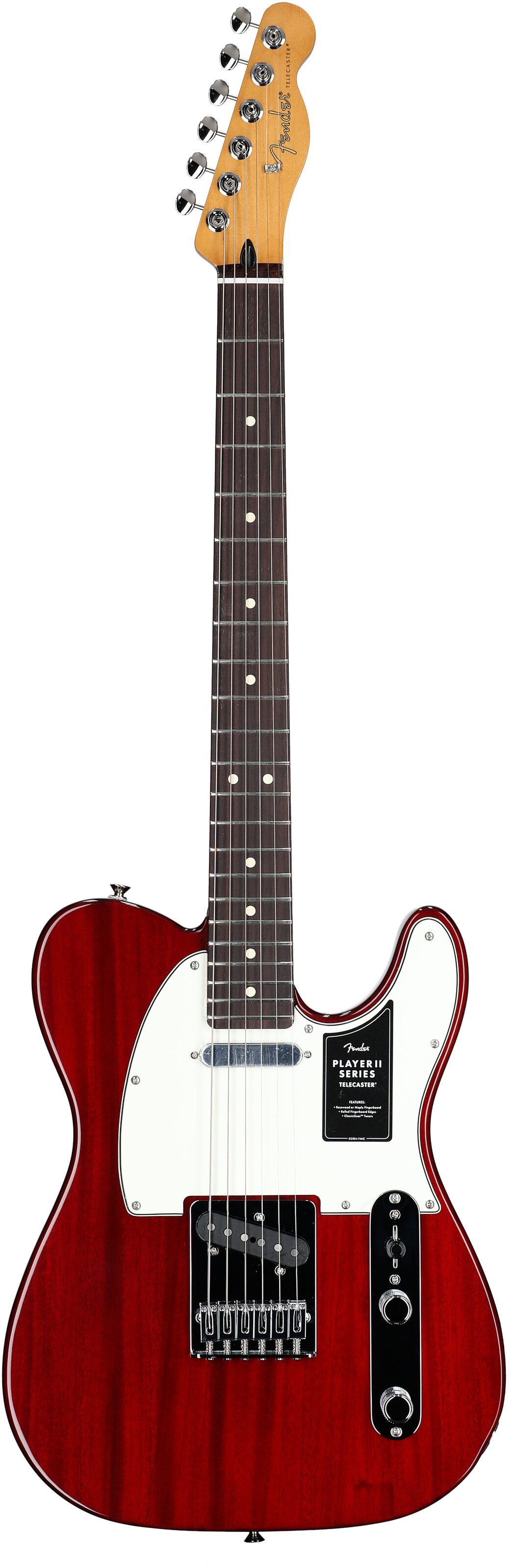 Fender Player II Telecaster Chambered Mahogany Electric Guitar, Transparent Cherry, Open Box (Very Good), Full Straight Front