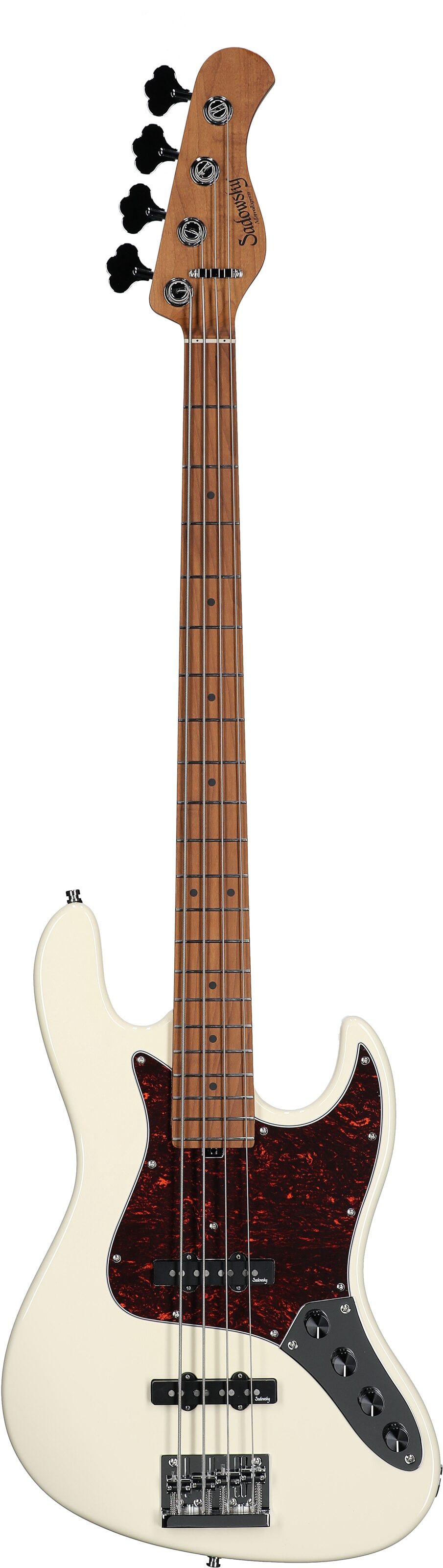 Sadowsky MetroExpress 21-Fret Vintage J/J Electric Bass, Maple Fingerboard, Olympic White, Full Straight Front