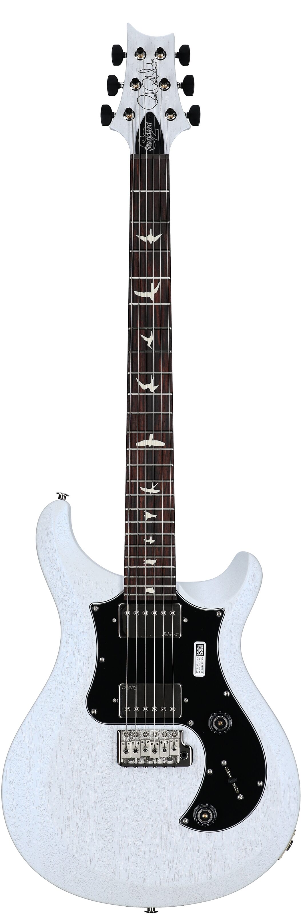 PRS Paul Reed Smith S2 Standard 24 Satin Pattern Thin Electric Guitar (with Gig Bag), Pearl White, Full Straight Front
