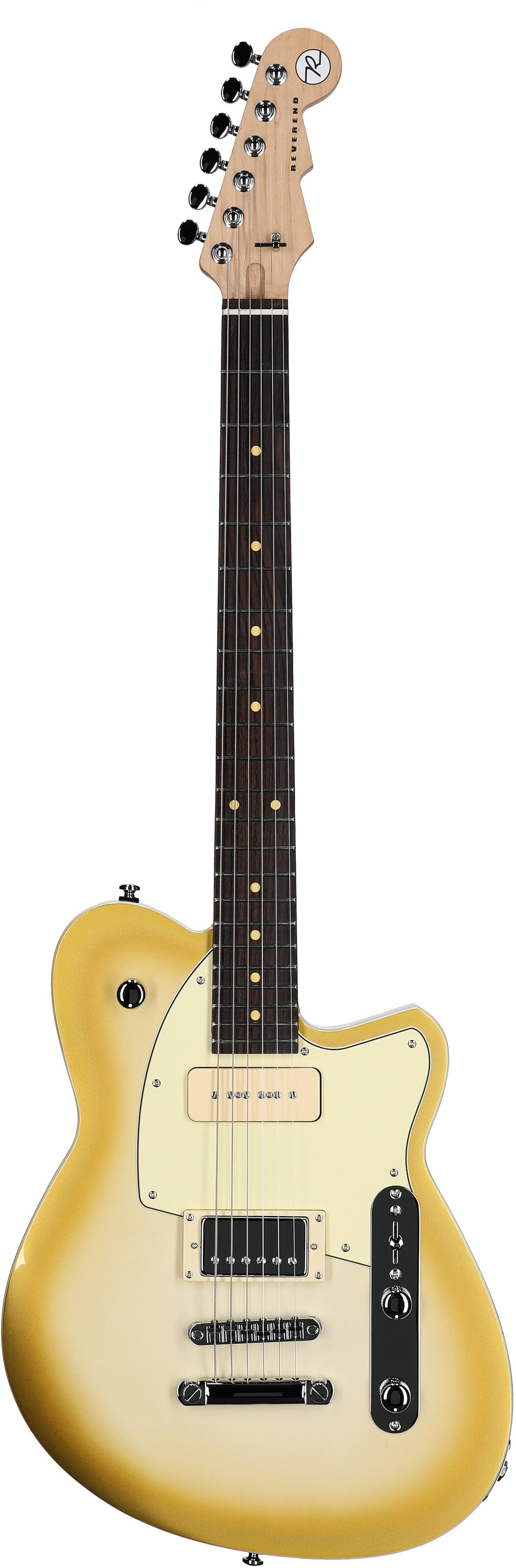 Reverend Double Agent OG Electric Guitar, Venetian Pearl, Rosewood Fretboard, Full Straight Front