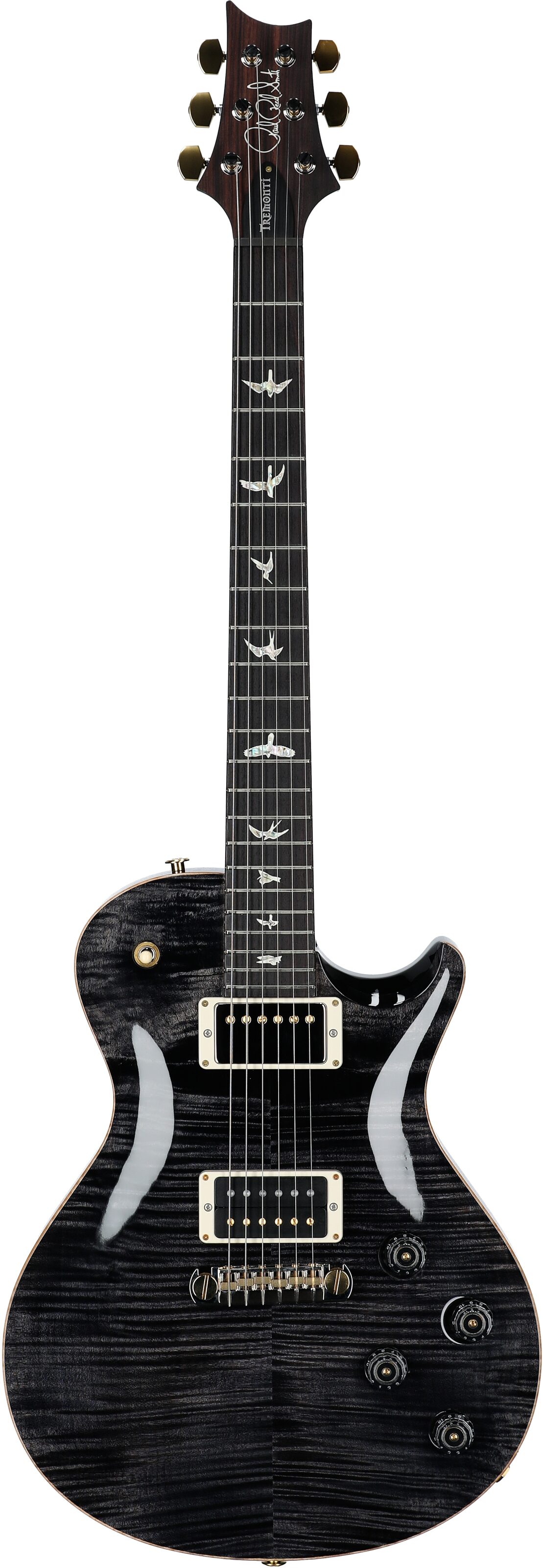 PRS Paul Reed Smith Tremonti Stoptail 10-Top Electric Guitar (with Case), Gray Black, Full Straight Front