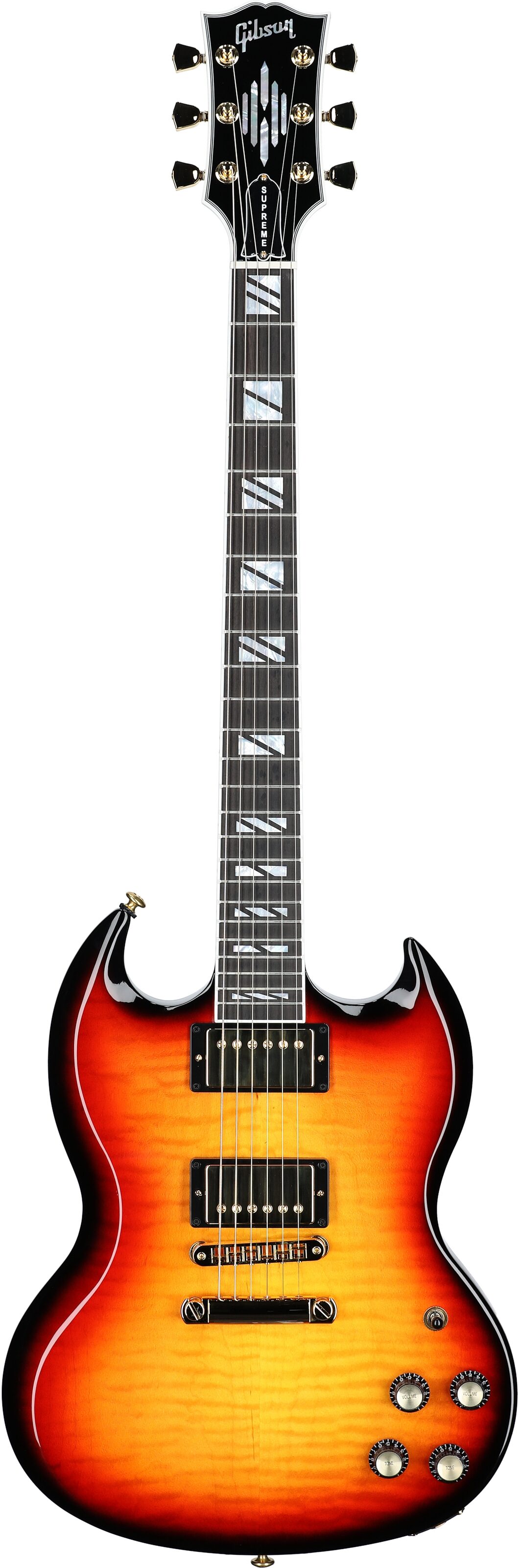 Gibson SG Supreme Electric Guitar (with Case), Fireburst, Full Straight Front