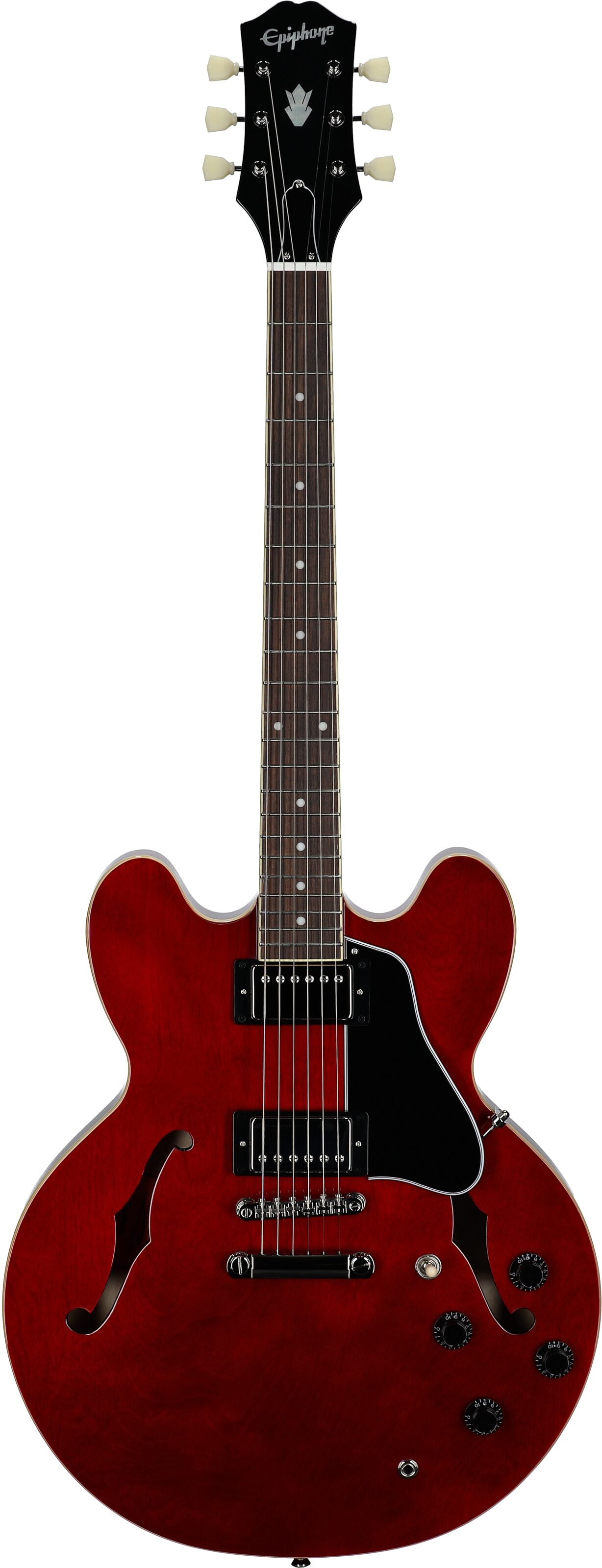 Epiphone ES-335 Traditional Pro Electric Guitar, Dark Wine Red, Full Straight Front