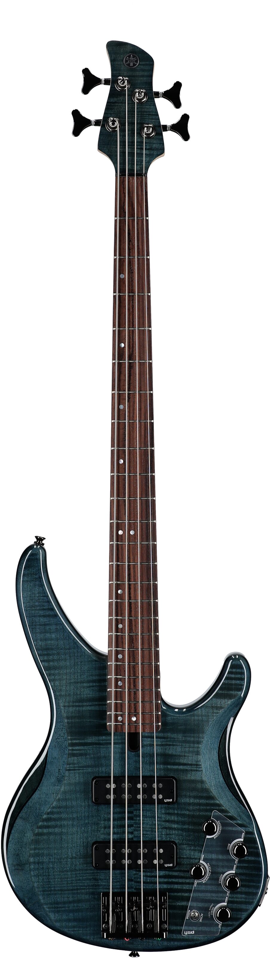 Yamaha TRBX604FM Electric Bass, Indigo Blue, Full Straight Front