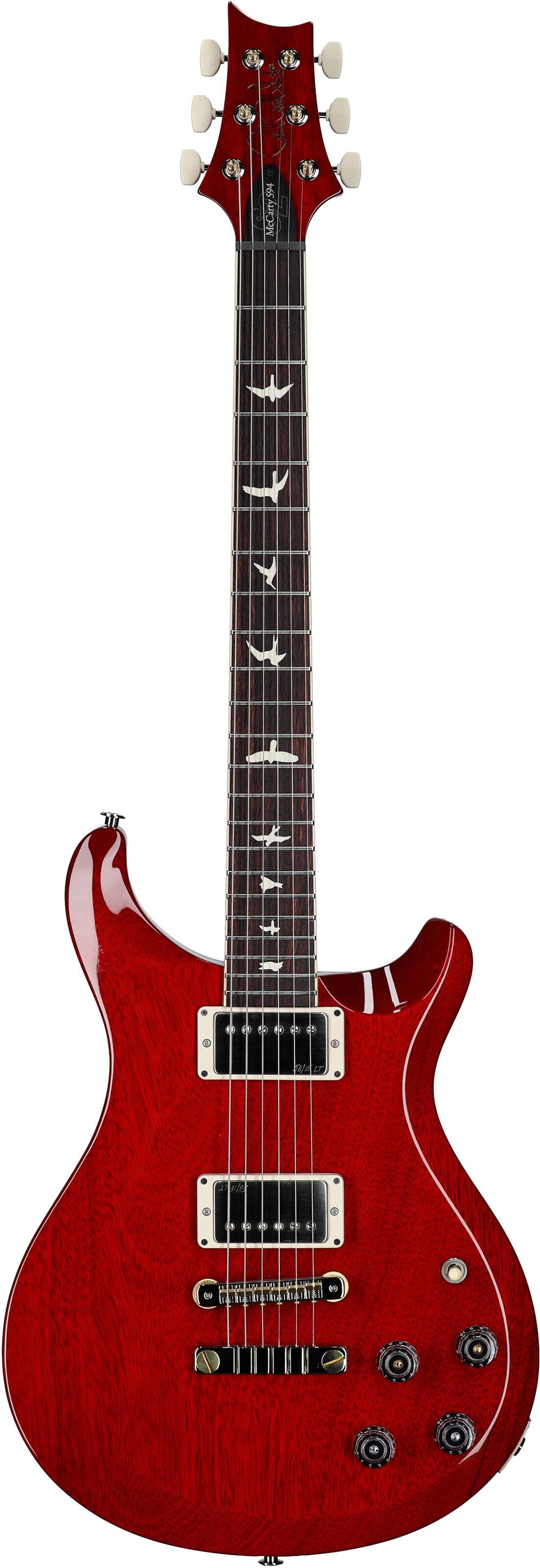 PRS Paul Reed Smith S2 McCarty 594 Thinline Electric Guitar (with Gig Bag), Vintage Cherry, Full Straight Front