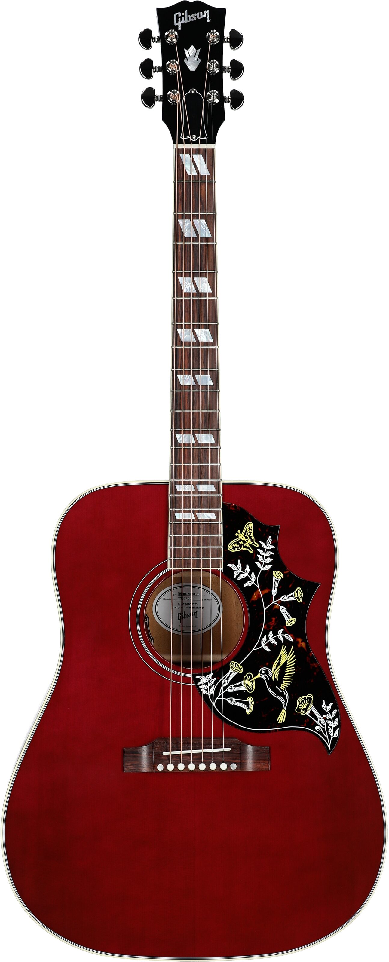 Gibson Limited Edition Hummingbird Standard Acoustic-Electric Guitar (with Case), Wine Red, Full Straight Front
