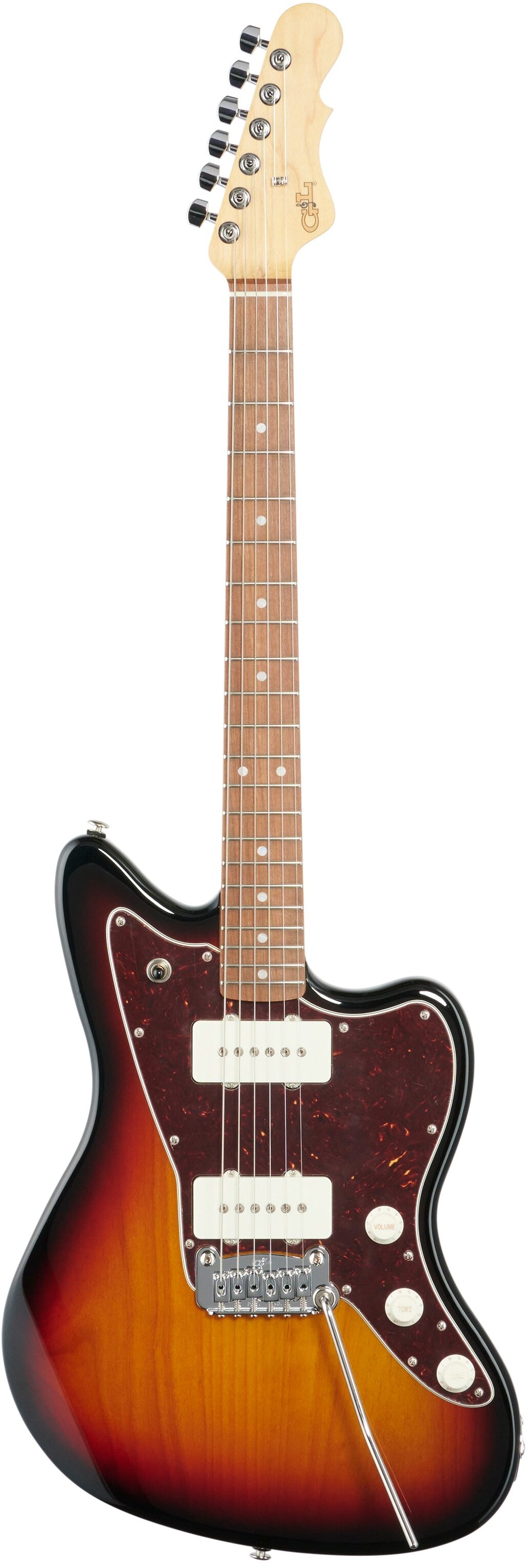 G&L Fullerton Deluxe Doheny Electric Guitar (with Gig Bag), 3-Tone Sunburst, Full Straight Front