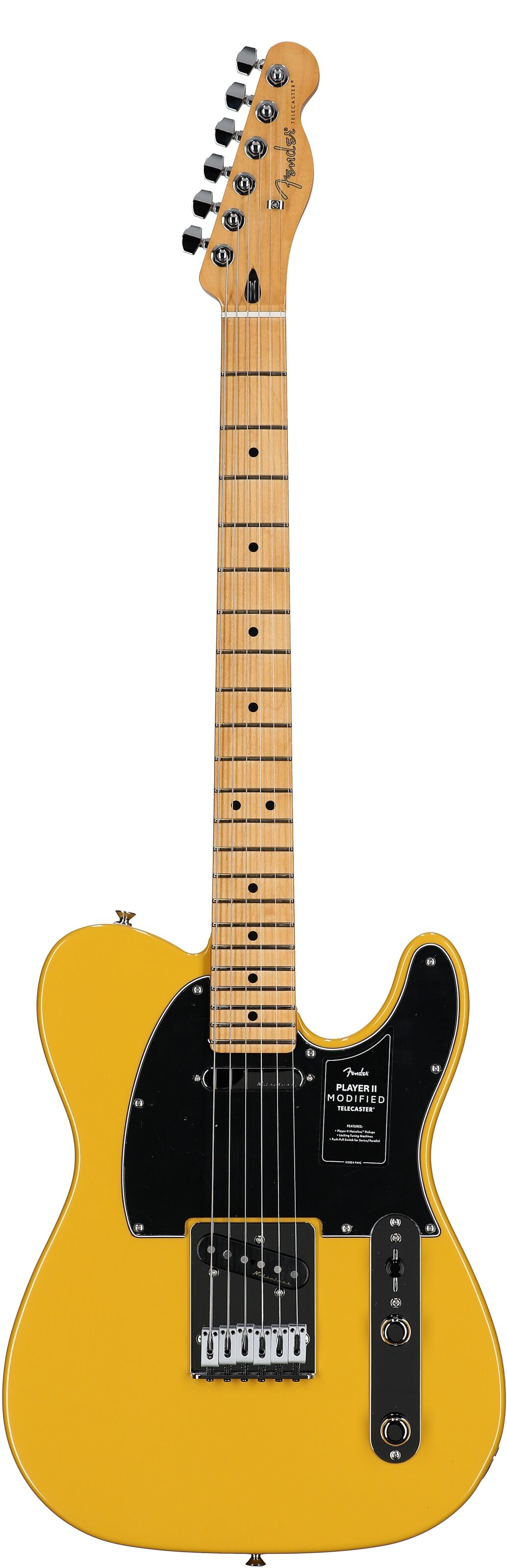 Fender Player II Modified Telecaster Electric Guitar, Maple Fingerboard, Sunshine Yellow, Full Straight Front