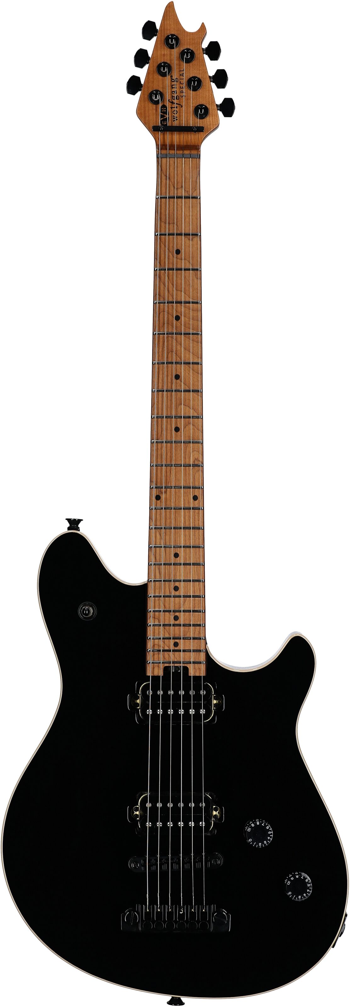 EVH Eddie Van Halen Limited Edition Wolfgang Special TOM Archtop Electric Guitar, Gloss Black, Full Straight Front