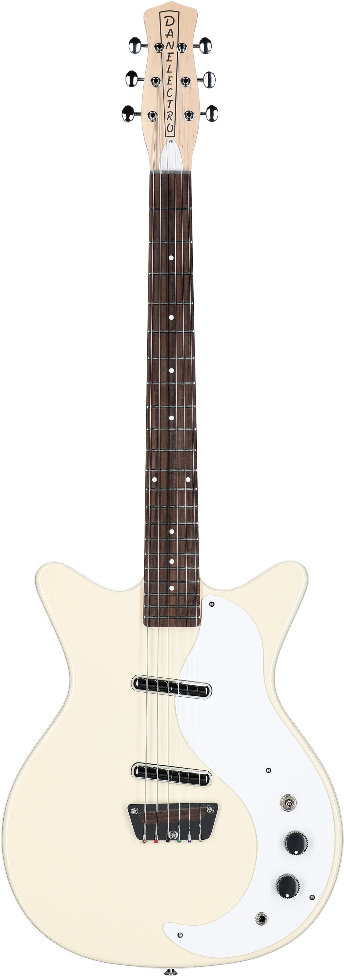 Danelectro Stock '59 Electric Guitar, Vintage Cream, Full Straight Front